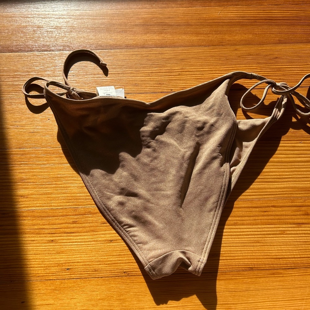 Abercrombie & Fitch Shimmer Tie Bikini Bottom
